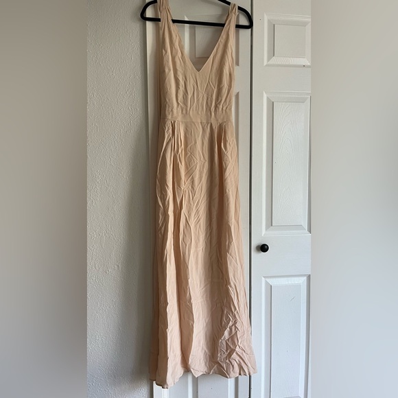 SEZANE (36 US 4) Laura Robe Silk Maxi Cross Open Back Dress - Picture 4 of 11